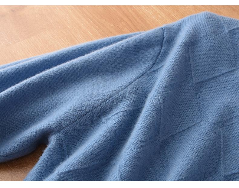 Мужской кашемировый свитер - Коллекция Осень/Зима: Круглый вырез, Свободный крой, Однотонный, Трикотажный пуловер в стиле business casual