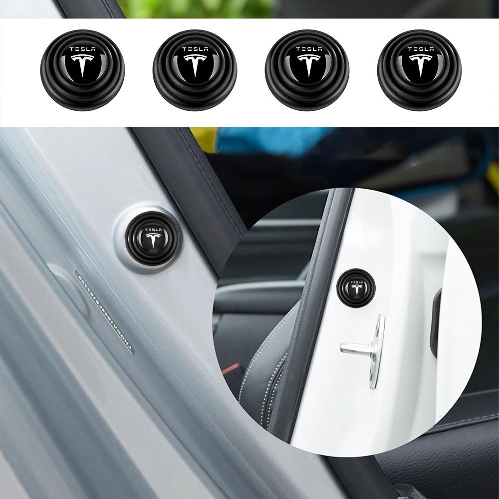 CGYJL1 4/8/10/20PCS Car Door Bumper Shock Absorbing Mute Trunk Anti-Noise Buffer Adhesive Stickers For Tesla Model 3 Model Y Model S X