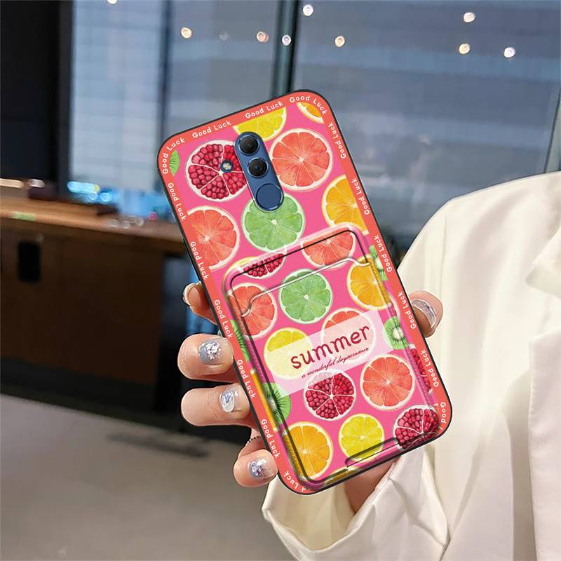 Cartoon Soft Case Phone Case For Huawei Mate 20 Lite Back Cover Protective Card Slot Silicone Shockproof Anti-dust TPU