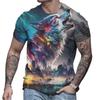Винтажные топы с животными, мужская футболка, новая летняя футболка с короткими рукавами, лев, старый тигр, волк, футболка в стиле Харадзюку с 3d принтом, праздничная повседневная одежда