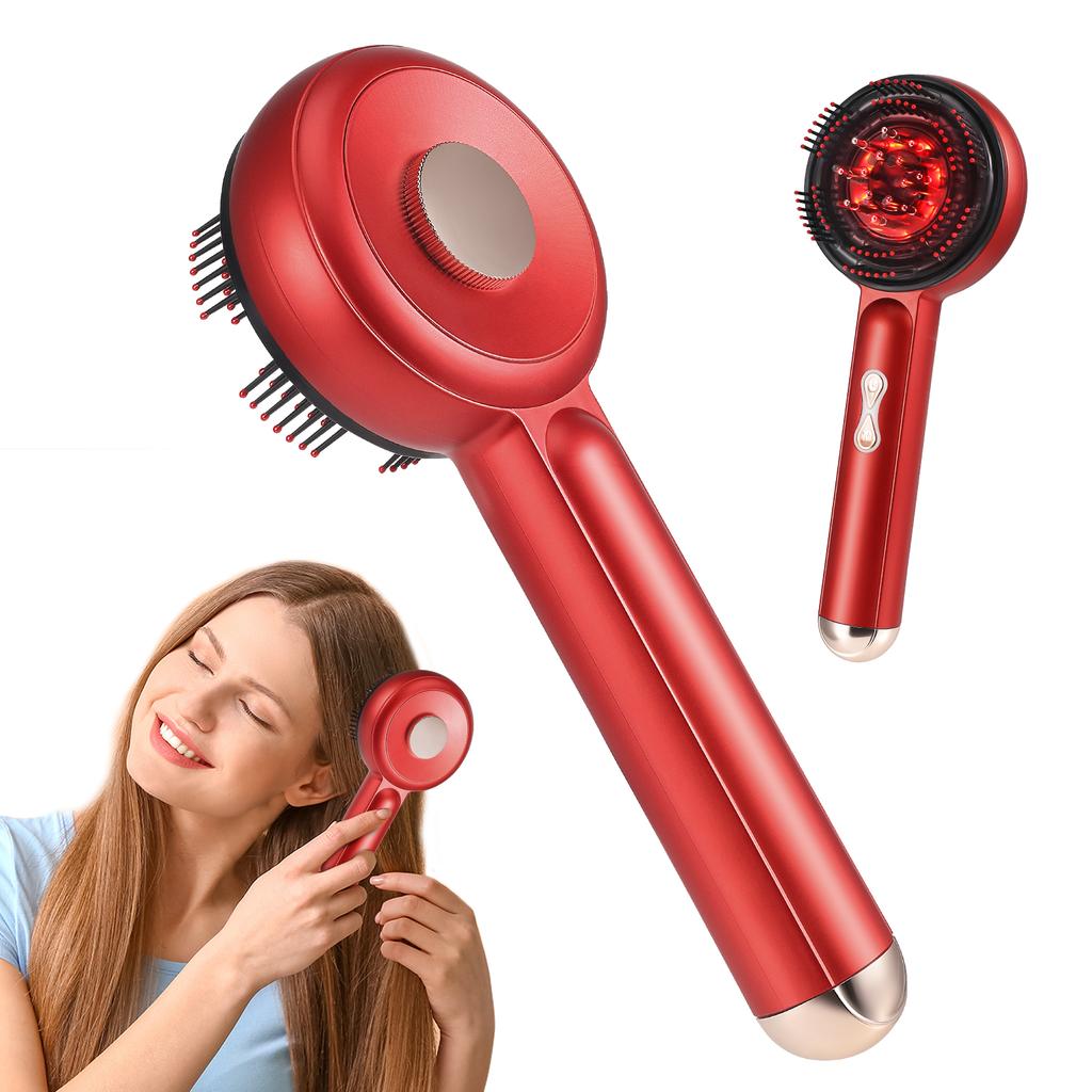 Scalp Massaging Brush, 3 In 1 Shiatsu Hair Scalp Massager, Red Light Electric Massager For Scalp , Cordless Portable Massager