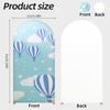 3.28ftx6.56ft Blue Hot Balloons Arch Stand Covers for Parties Supplies Sky Clouds Arched Stretchy Fabric Cover Birthday Party