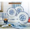 Набор столовой посуды из сине-белого фарфора Qianhua Zhike, 56 предметов