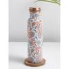 Pure Copper Designer Meena Print | Lacqure Coating Water Bottle | Advanced Leak Proof Protection and Joint Less