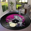 Ковер Round Area Rug с рисунком барабанов, Ковер для гостиной, спальни, дивана, игровой комнаты, Нескользящий коврик для пола