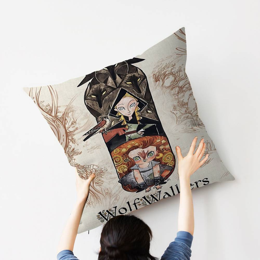 Anime W-Wolfwalker Stitch Lucky Dragon pillow cover sofa cushion cover home room decoration children gift