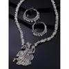 Shining Diva Fashion Последний стильный традиционный набор украшений из окисленного серебра для женщин