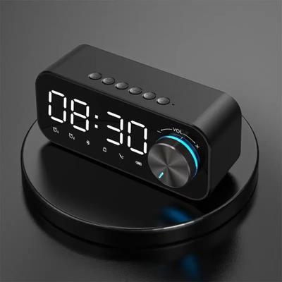 Bluetooth-колонка с высоким качеством звука Портативный дизайн Функция часов Мини-будильник Супербас Беспроводное подключение Светодиодный будильник