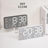 Цифровые настенные часы с голосовым управлением, TEMP, дата, неделя 2, будильник, летнее время, повтор сигнала, настольные часы, 5 уровней регулировки яркости, 12/24-часовой светодиодный режим