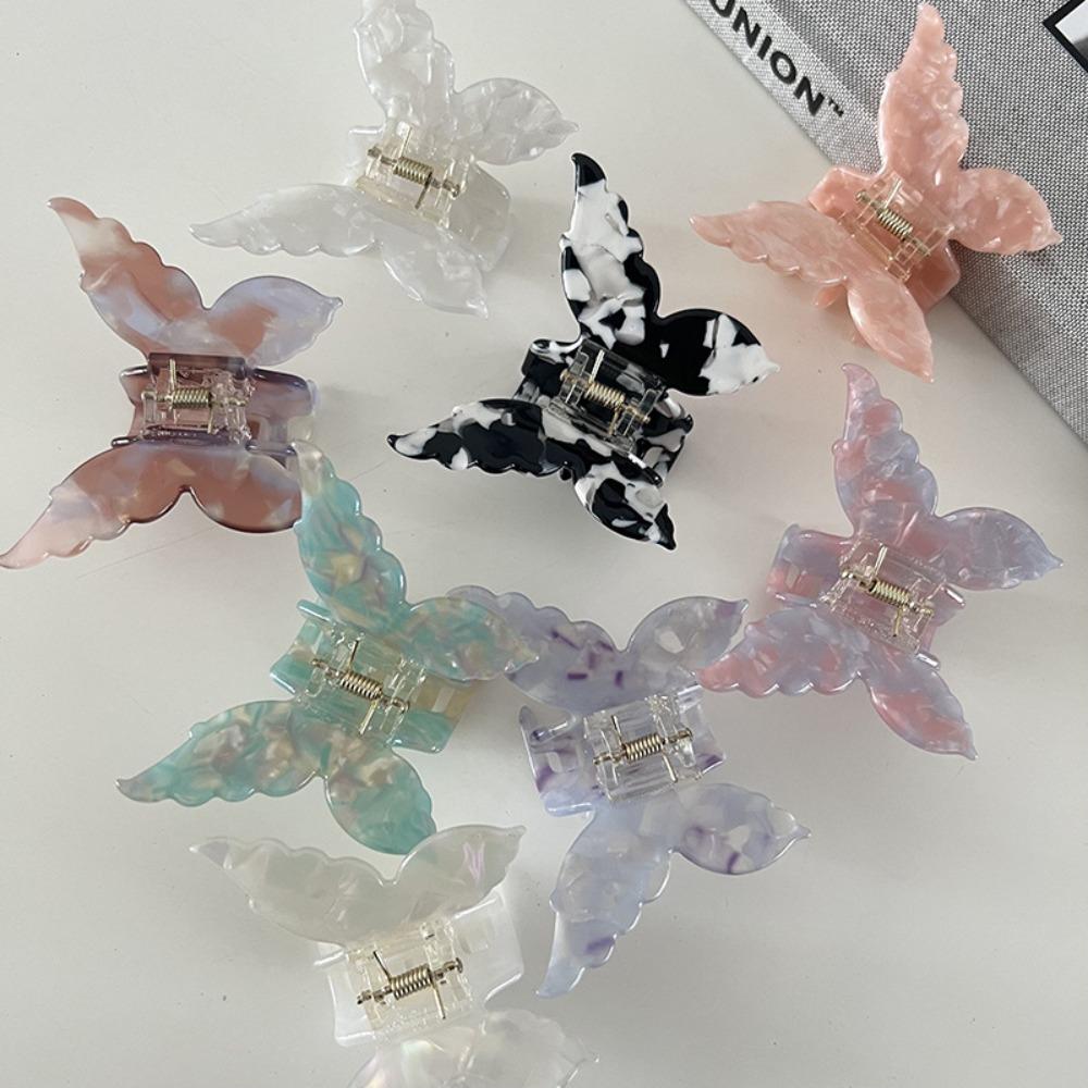Acetate Fiber Butterfly Hair Claw Colorful Hair Clamps New Hair Clip