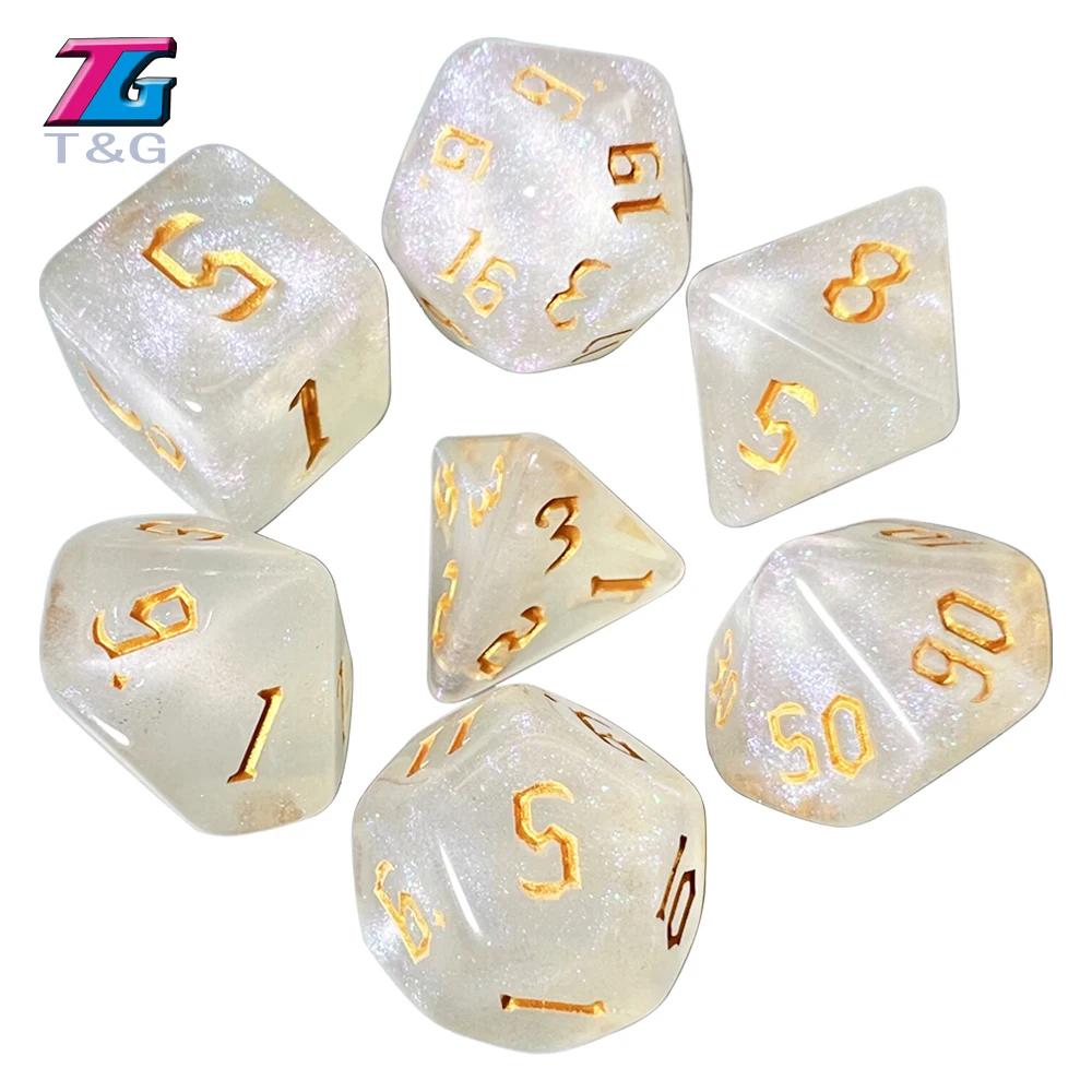 DND Dice RPG Dice Удивительные цвета, смешивание, фэнтези, эффект звездного света, уникальные стили ретро-шрифтов для карточных игр