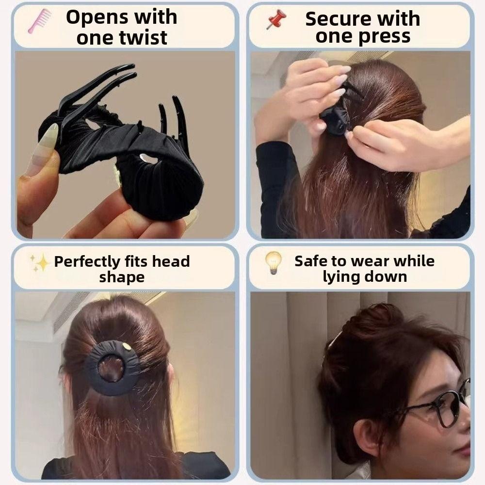 Hair Accessories Hair Clip Round Shape Flexible Hair Clip Soft Clips for Lying Down and Driving