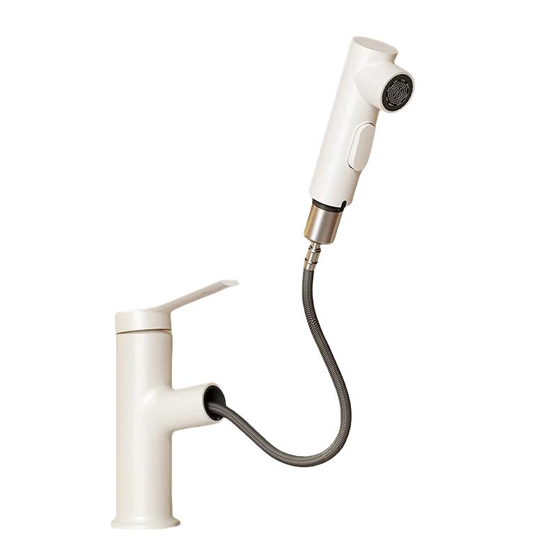 Смеситель для раковины в ванной комнате, выдвижной кран для горячей и холодной воды, аксессуары для ванной комнаты, смеситель для раковины, краны