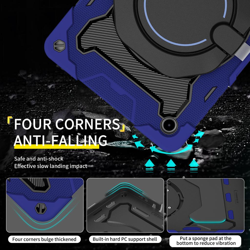 For Samsung Galaxy Tab A11+ Case with Kickstand PC + Silicone Shockproof Rugged Tablet Cover