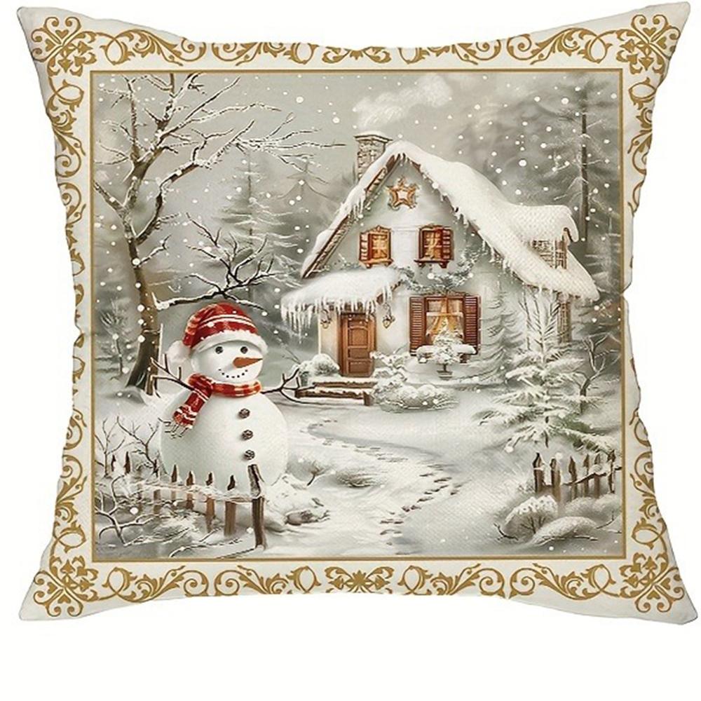 Рождественское украшение наволочка новогодний подарок зимняя рождественская елка олень снеговик наволочка для подушки домашняя комната диван наволочка