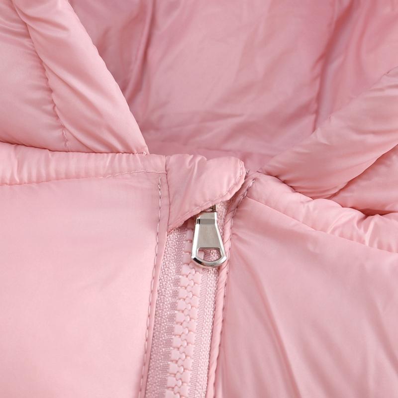 Childrens Down Jacket Winter Lace Hooded Cotton-padded Parka Thicken Warm Zipper Long Coat For Girls Toddler Kids Outerwear