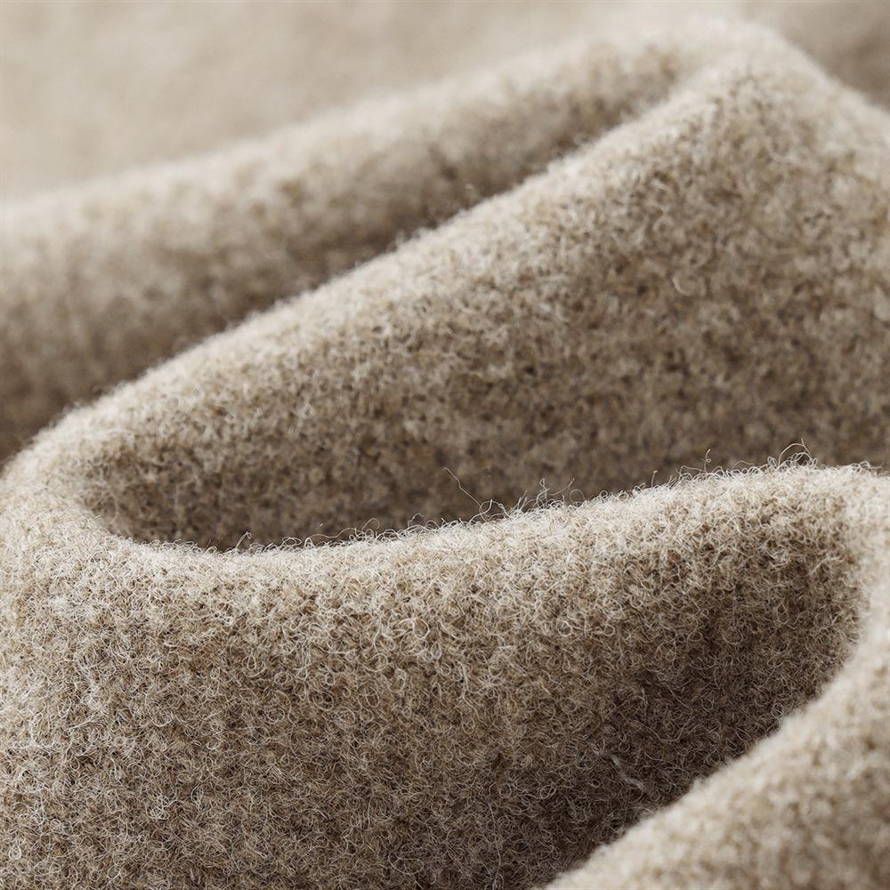 Женское двубортное короткое пальто из смесовой шерсти - Коллекция Осень/Зима 2024