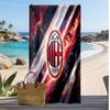 Пляжное полотенце с принтом AC Milan, быстросохнущее, мягкое, портативное, большое, прямоугольное, пляжное покрывало для путешествий, бассейна