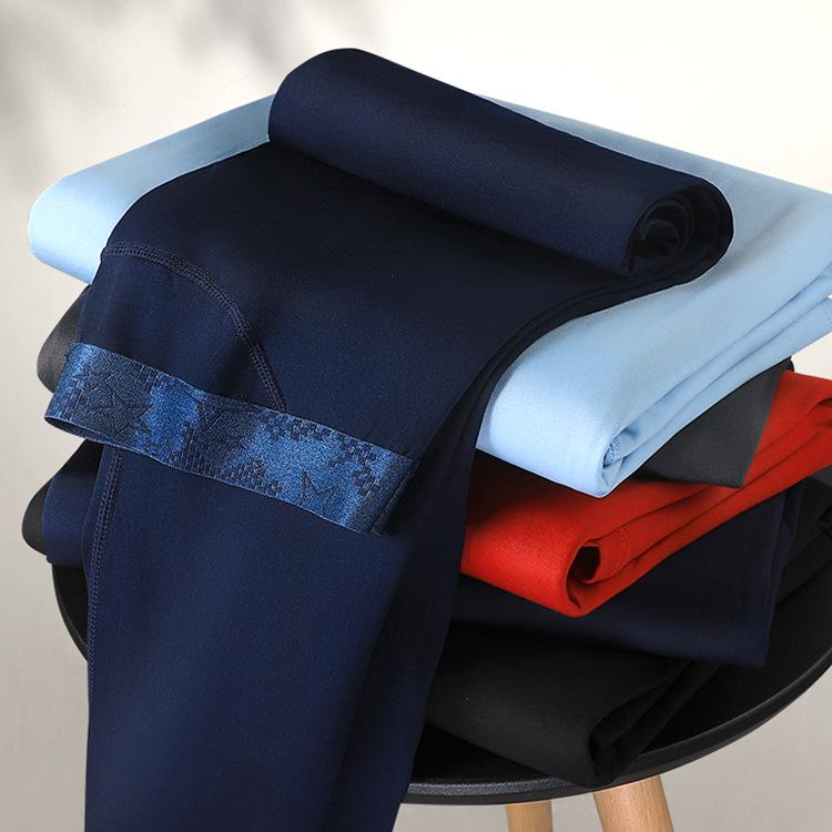 Мужские теплые брюки из хлопка с бархатной подкладкой для осени и зимы