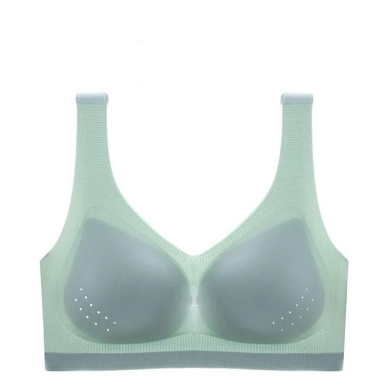 Ultra-thin Seamless Bra Women's Breathable Adjustment Type Without Steel Ring Large Size Comfortable and Vest Bra