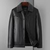 Осенне-зимняя мужская куртка из искусственной кожи, флисовая утолщенная меховая интегрированная кожаная куртка