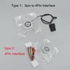 8025 Green Red Bule White Four color 4pin LED PC Computer Case Brushless Cooling Fan 80*80*25mm DC 12V 3pin to 4Pin Cooler