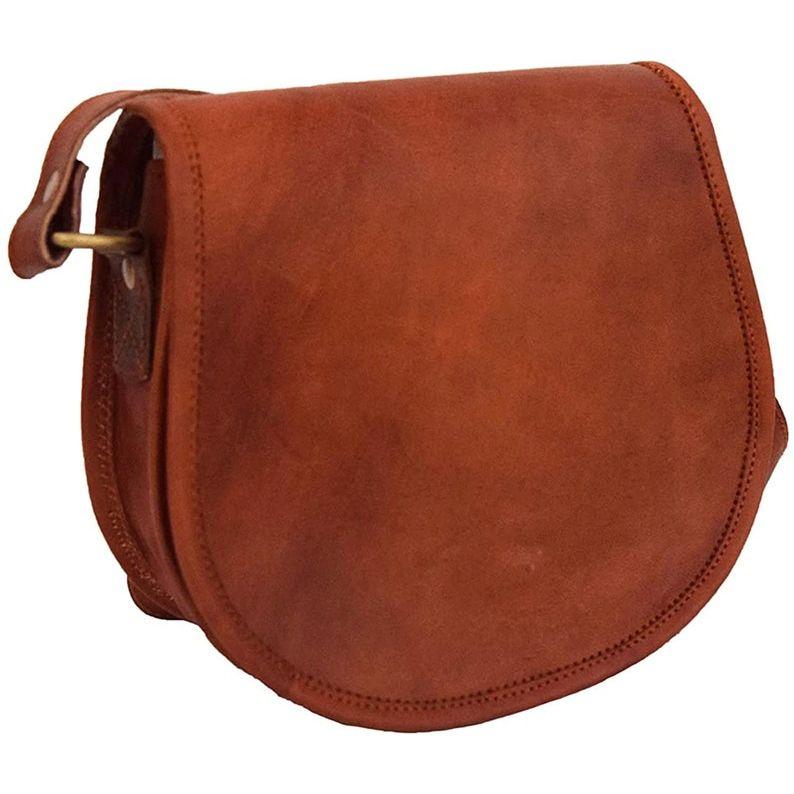 Leather Handmade Full Grain Vintage Leather Crossbody Sling Bag Women Girls Purse Wallet Satchel Handbag Messenger Bags (size 7x9 Inch )