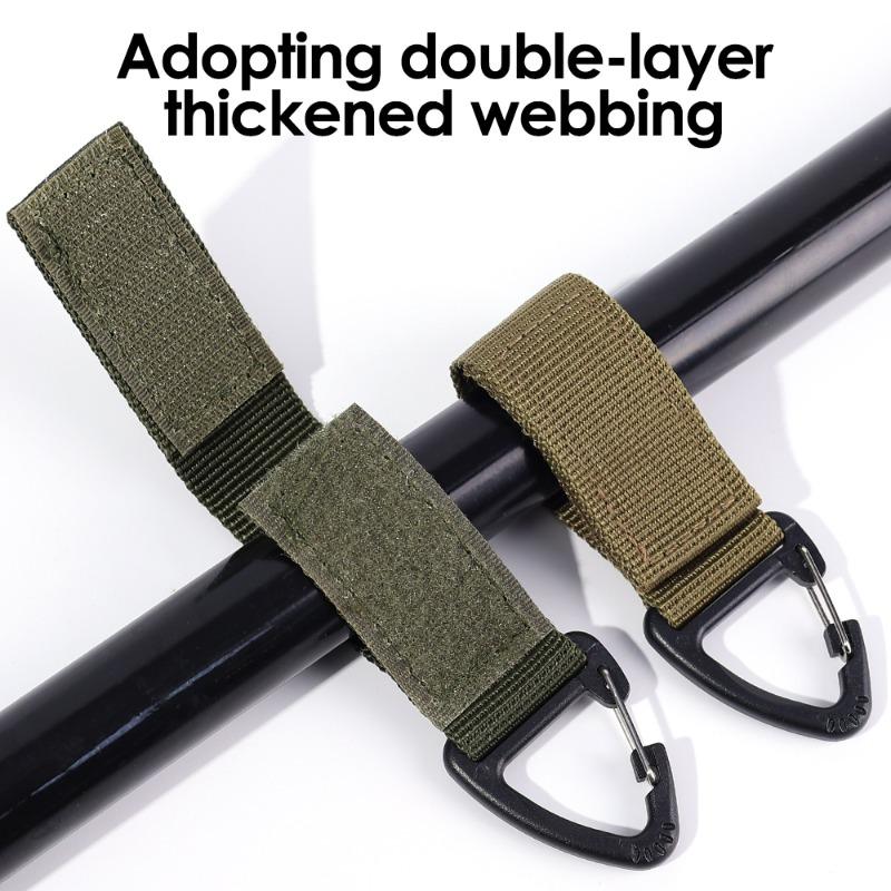 Nylon Webbing Carabiner Gloves Hook Outdoor Tactical Glove Climbing Rope Anti-lost Camping Hanging Buckle Tool