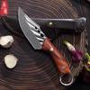 Ручная ручка из нержавеющей стали, нож с кольцом для мяса, портативный острый нож для резки барбекю, нож для обвалки, нож для еды баранины и свинины