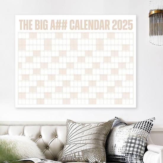 2025 Dry Erase Calendar Large Yearly Planner for Wall 47" X 35" Horizontal Layout Erasable Calendar for Classroom Office Home