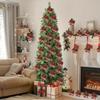36cm High-end Glitter Artificial Christmas Flowers Xmas Tree Ornaments Christmas Tree Hang Flower Ornament 2026 New Year Decor