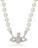Ожерелье Mini BAS Relief Pearl SV [Vivienne Westwood] Мужское. 63010100/02P104 Женский [Товар]