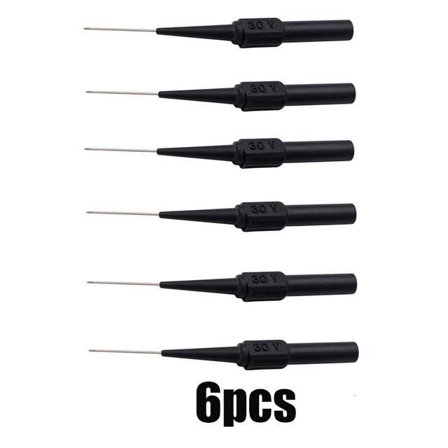 10Pcs 30V Diagnostic Tools Multimeter Test Lead Extention Back Piercing Needle Tip Probes Car Automotive Test Probe Kit 0.7MM