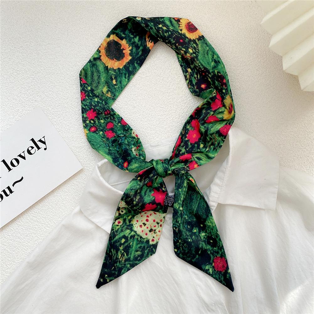 New Scarves Silk Scarves Women'S Spring And Autumn Season Long Decorative Professional Scarves Summer Thin Styles Paired With Shirts Stylish