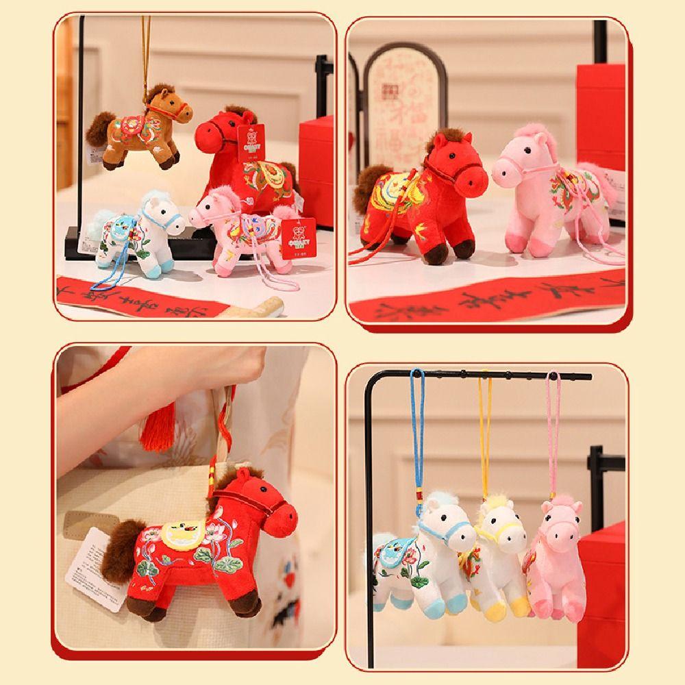 Creative Plush Horse Keychain Mascot Dolls Plush Horse Doll Pendant Year of Horse