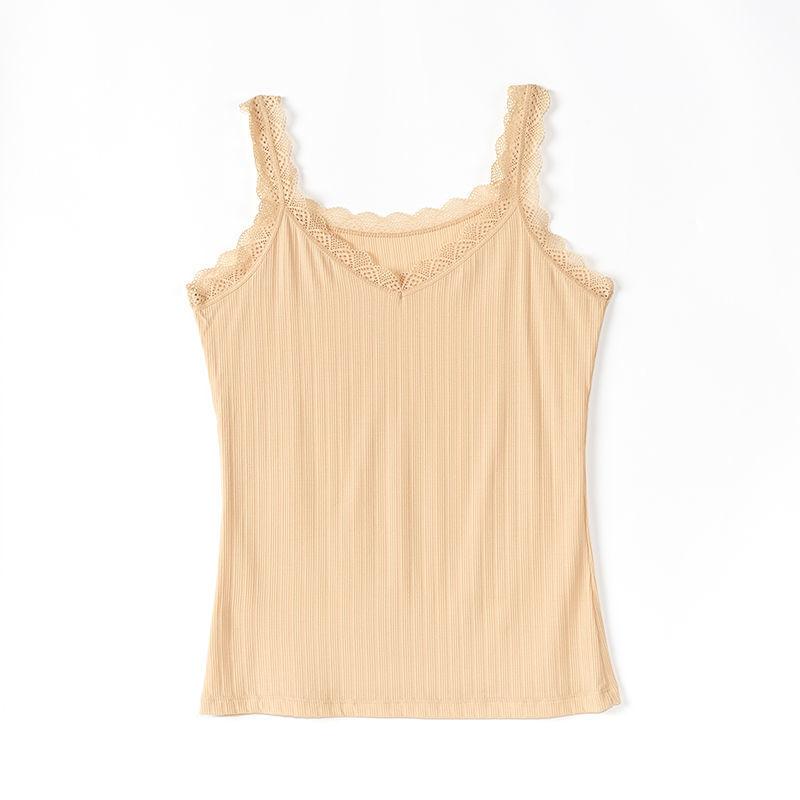 Летний кружевной жилет из ребристого модала, женский внутренний топ-майка без рукавов, высокая эластичность, большой размер для верхней одежды