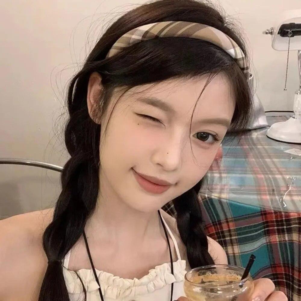 Модные винтажные клетчатые ленты для волос для женщин и девочек, головной убор, повязка на голову для девочек, повязка для волос, обруч для волос, женские аксессуары для волос, головные уборы