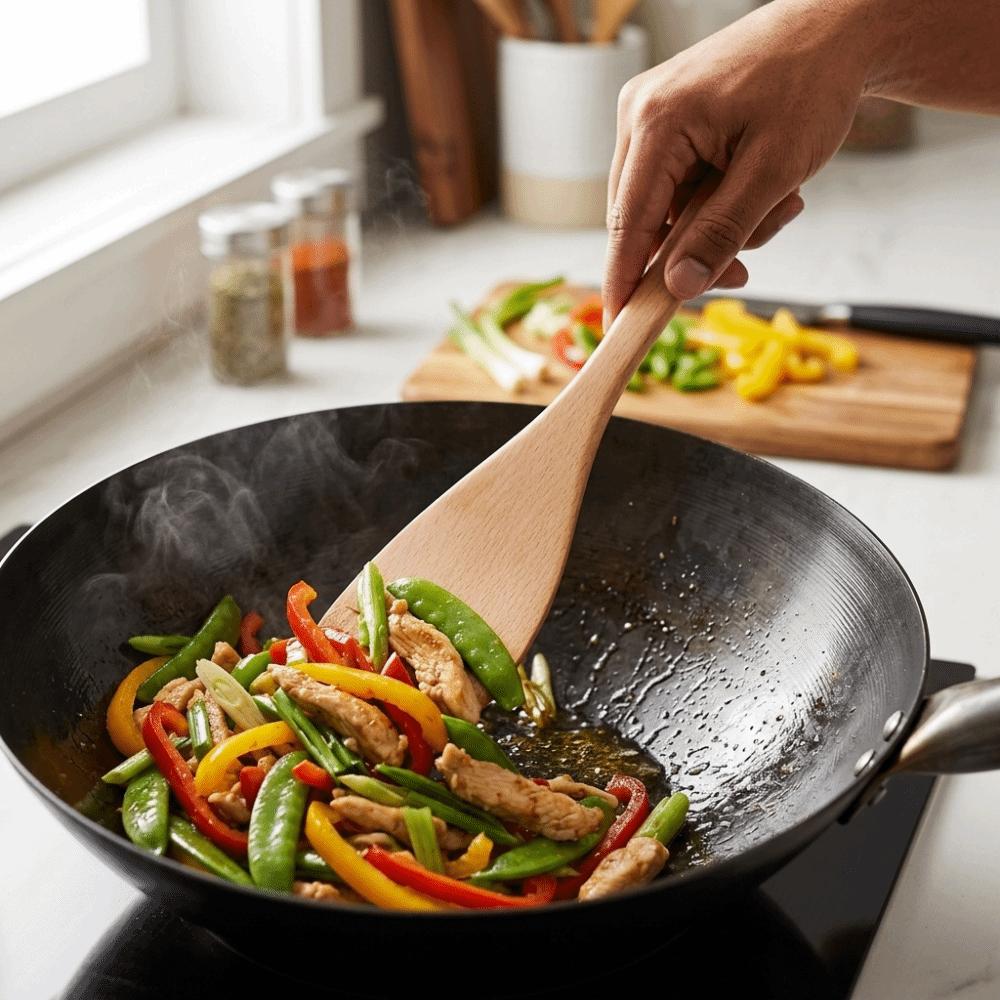 Wide Flat Shovel Head Kitchen Tools Solid Wood Cooking Shovel Cookware Utensil  Home Kitchen