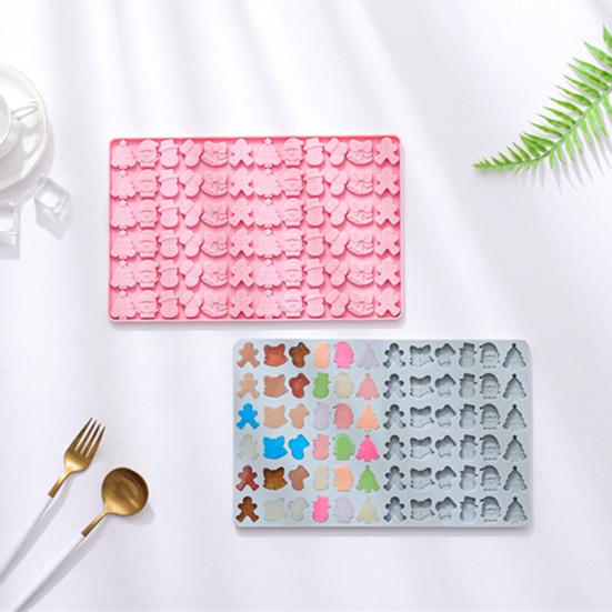 Рождественские силиконовые формы 72-гнездные мини рождественские фигурки устойчивы к высоким/низким температурам легко