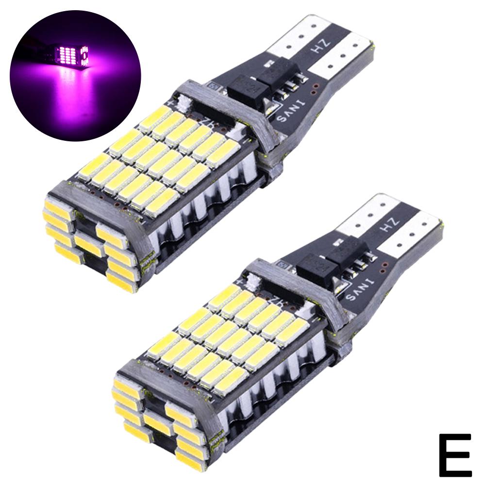 2 шт. T15 W6W светодиодные лампы без ошибок 921 912 T16 светодиодные лампы заднего хода для автомобиля супер яркие 45SMD 4014 белые 12 В