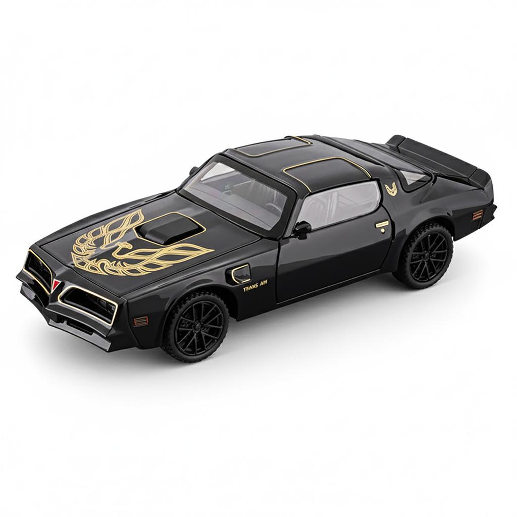 NEW 1/32 Pontiac Firebird Alloy Muscle Car Model Sound and Light Pull Back Children's Toy Collectibles Birthday Gift