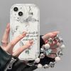 Чехол для Motorola Edge 50 Fusion Pro Ultra Moto G52 G22 G14 G24 G54 G84 G53 G30 E13 E14 Модный Чехол с Браслетом-Цепочкой в Виде Сердечка