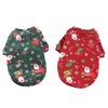Pet Christmas Costume Dog Cat Printed Apparel for Decoration 2Pcs Set