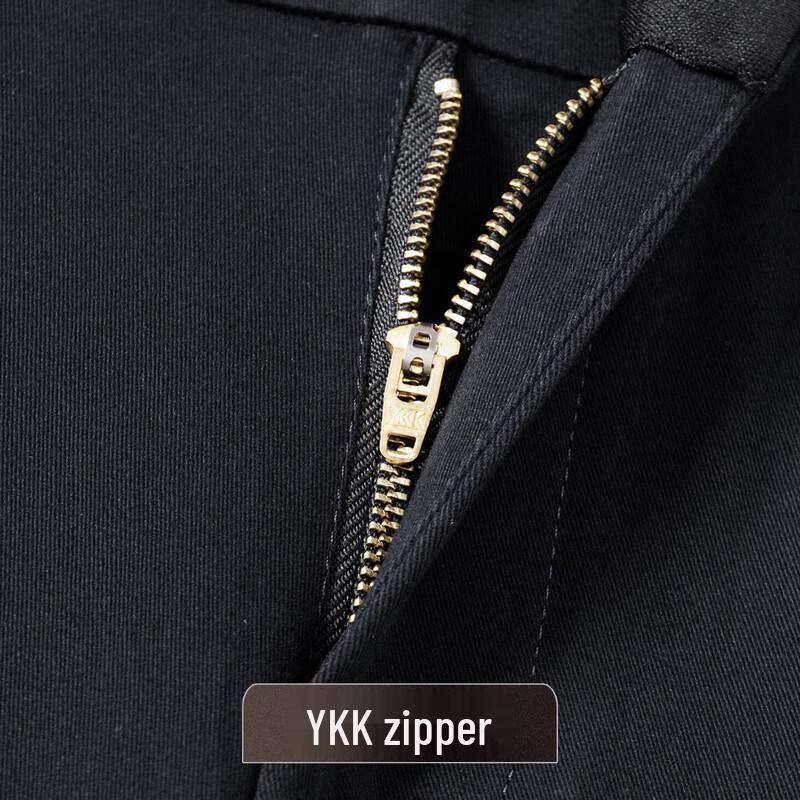 Мужские брюки прямого кроя из смесовой хлопковой ткани в стиле business casual