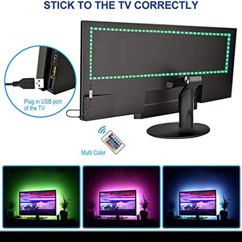 Светодиодная лента, гибкая лампа, 1 м-8 м, лента, диод, SMD 5050, 5 В постоянного тока, 24 клавиши, настольный экран, ТВ, фоновое освещение, USB-кабель Contron