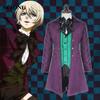 Anime Black Butler 2 Kuroshitsuji Alois Trancy Uniform Outfits Cosplay Costumes Full Set (Outer + Vest + Shirt + Shorts+Bow Tie)