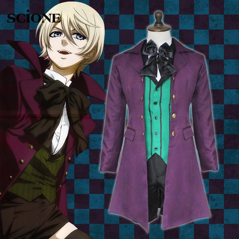 Аниме Черный дворецкий 2 Kuroshitsuji Alois Trancy, униформа, костюмы для косплея, полный комплект (внешний + жилет + рубашка + шорты + галстук-бабочка)