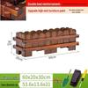 Outdoor Rectangular Wooden Flower Box and Vegetable Planter