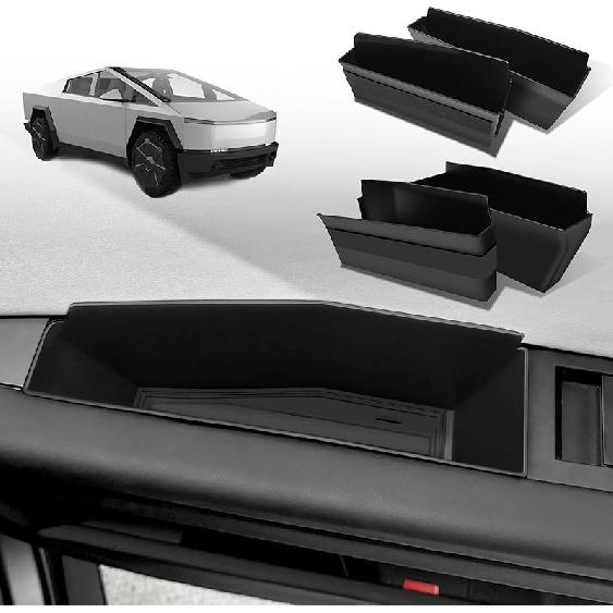 BestEvMod 4PCS Front & Rear Door Side Storage Organizer Compatible With Tesla Cybertruck 2025 2024 Interior Accessories Inner Door Handle Storage Ert