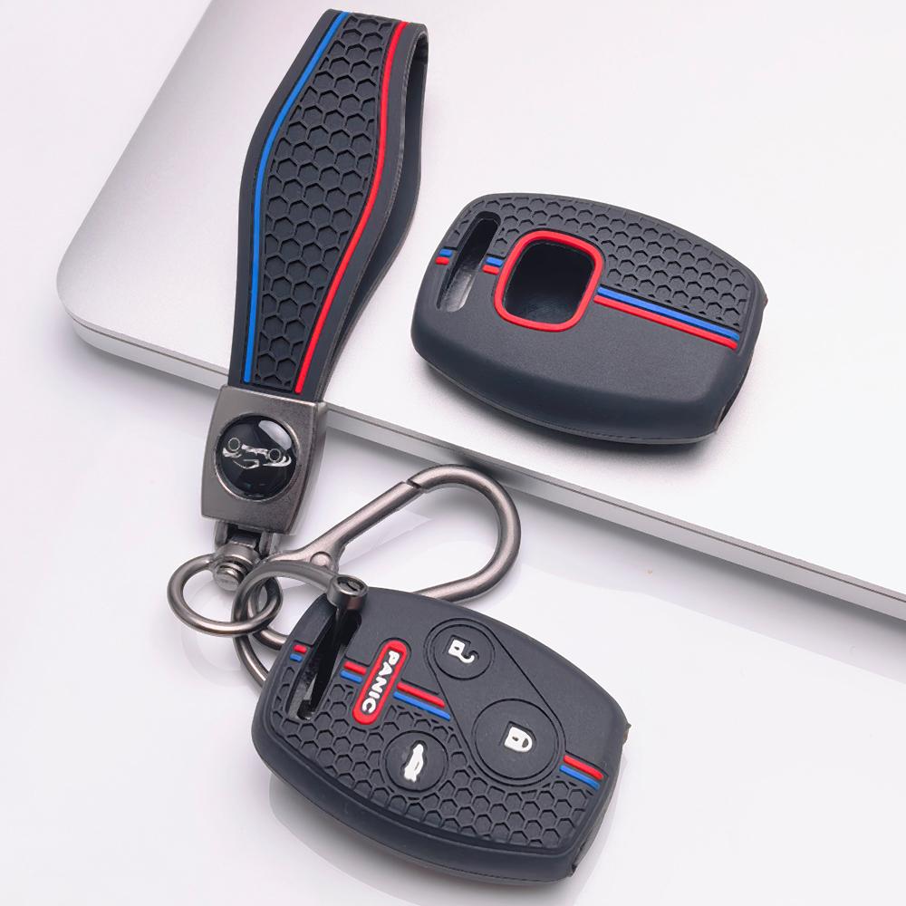 Чехол для брелока для Honda Accord Civic CR V CR Z с брелоком, устойчивая к царапинам поверхность, ударопрочная конструкция, текстура с мягким захватом, легкая установка